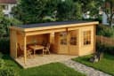 Alpholz Gartenhaus Carl 598x300 cm Pinie 28mm Wandstärke Bild 3