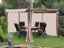 GartenHero Pavillonseitenteil Sichtschutz 4er Set Beige Polyester Bild 2
