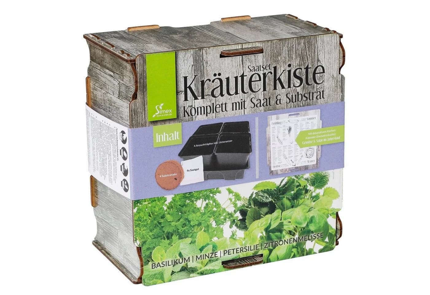 GartenHero Kräutertopf Kräuterkiste Substrat Saatgut Küchenkräuter