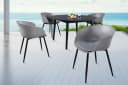 riess-ambiente Gartenstuhl DESIGNO Grau/Schwarz mit Kissen Bild 2