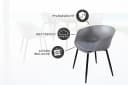 riess-ambiente Gartenstuhl DESIGNO Grau/Schwarz mit Kissen Bild 5