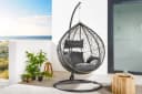 riess-ambiente Hängesessel LOFT Anthrazit Grau Polyrattan mit Kissen Bild 1