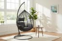 riess-ambiente Hängesessel LOFT Anthrazit Grau Polyrattan mit Kissen Bild 3