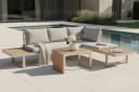 riess-ambiente Lounge-Set 3-tlg. Beige/Grau WPC Aluminium Bild 4