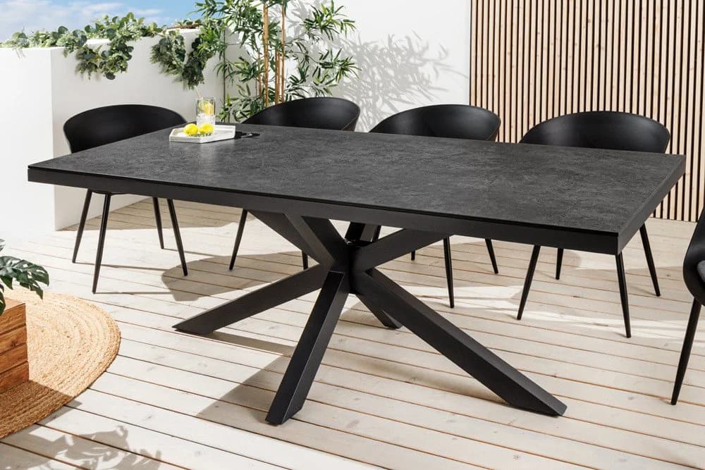 riess-ambiente Gartentisch GALAXIE 180cm Anthrazit Keramik Aluminium