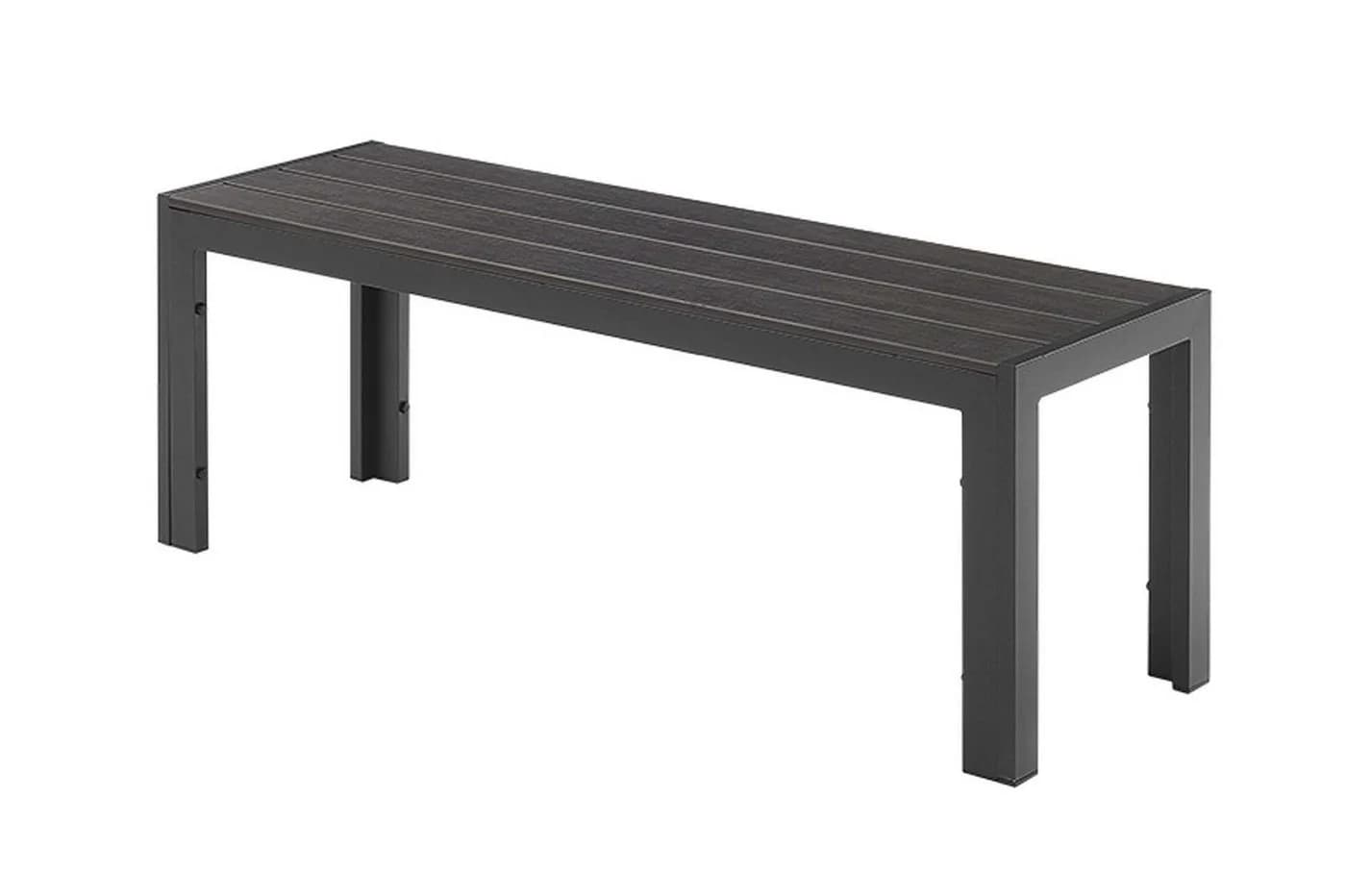 riess-ambiente Gartenbank DESIGNO 130cm Anthrazit/Schwarz Aluminium WPC