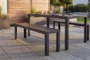 riess-ambiente Gartenbank DESIGNO 130cm Anthrazit/Schwarz Aluminium WPC Bild 3