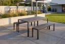 riess-ambiente Gartenbank DESIGNO 130cm Anthrazit/Schwarz Aluminium WPC Bild 5