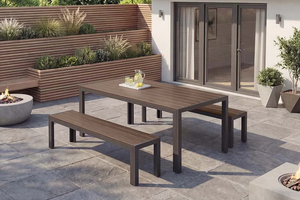 riess-ambiente Gartentisch DESIGNO 205cm Dunkelbraun Aluminium Outdoor - Bild 2
