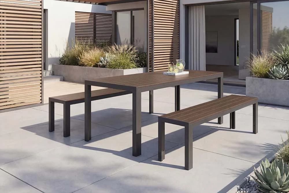 riess-ambiente Gartentisch DESIGNO 205cm Dunkelbraun Aluminium Outdoor - Bild 4