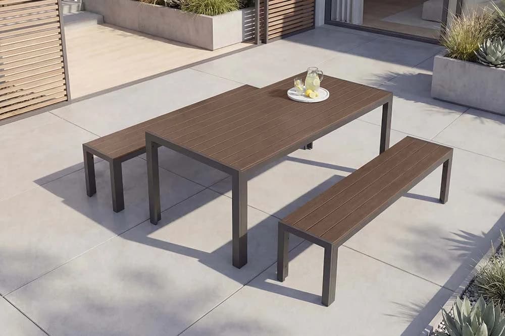 riess-ambiente Gartentisch DESIGNO 205cm Dunkelbraun Aluminium Outdoor - Bild 5