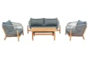 riess-ambiente Loungeset ROPE Grau/Natur 4-tlg. Akazie Aluminium Bild 1