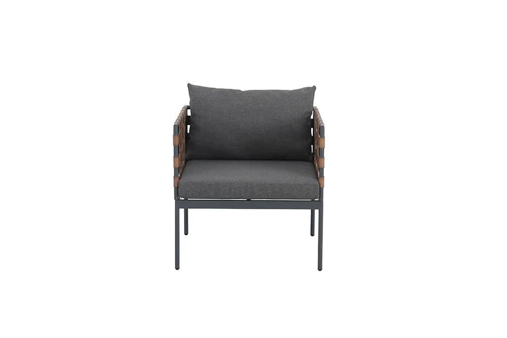 riess-ambiente Gartensessel UNIQUE 70cm mit Kissen schwarz/grau - Bild 5