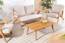 riess-ambiente Loungeset COMFORT LINE natur beige 4-tlg. Akazien-Massivholz Bild 1