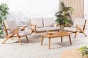 riess-ambiente Loungeset COMFORT LINE natur beige 4-tlg. Akazien-Massivholz Bild 2