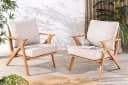 riess-ambiente Gartensessel COMFORT LINE Natur Beige Akazienholz Bild 1