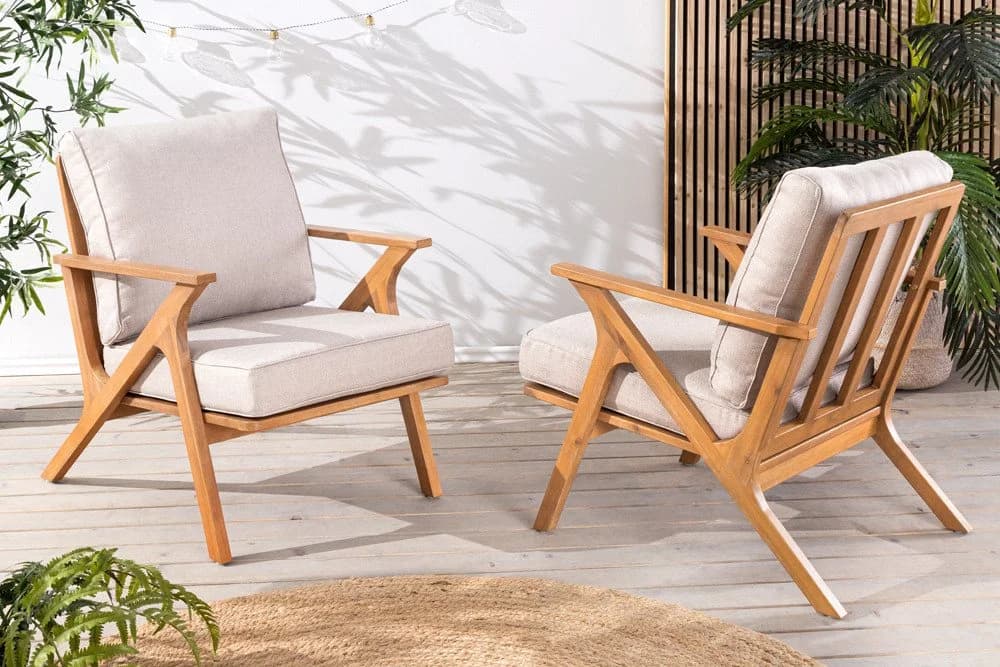 riess-ambiente Gartensessel COMFORT LINE Natur Beige Akazienholz - Bild 3