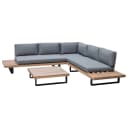 riess-ambiente Gartenlounge Set ST. BARTH 255cm Grau Akazie mit Tisch und Kissen Bild 1