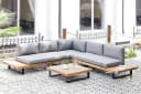 riess-ambiente Gartenlounge Set ST. BARTH 255cm Grau Akazie mit Tisch und Kissen Bild 3
