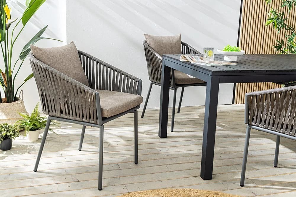 riess-ambiente Gartensessel ROPE Anthrazit Stoff Aluminium - Bild 2
