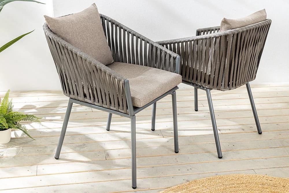 riess-ambiente Gartensessel ROPE Anthrazit Stoff Aluminium - Bild 4