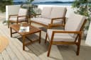 riess-ambiente Sitzgruppe BALI 110cm braun Garten Set 4-tlg. Massivholz Bild 2