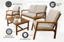 riess-ambiente Sitzgruppe BALI 110cm braun Garten Set 4-tlg. Massivholz Bild 3