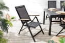 riess-ambiente Gartenstuhl DESIGNO Anthrazit/Natur wetterfest klappbar Bild 1