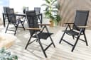 riess-ambiente Gartenstuhl DESIGNO Anthrazit/Natur wetterfest klappbar Bild 2