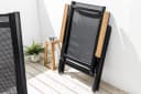 riess-ambiente Gartenstuhl DESIGNO Anthrazit/Natur wetterfest klappbar Bild 4