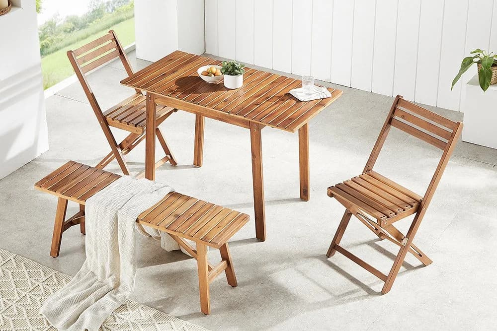 riess-ambiente Gartenstuhl BALI natur honey – Massivholz, klappbar, wetterfest - Bild 2