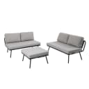 riess-ambiente Outdoor Lounge MOBILE MODULAR Anthrazit/Hellgrau mit Tisch Bild 1