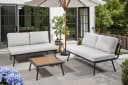 riess-ambiente Outdoor Lounge MOBILE MODULAR Anthrazit/Hellgrau mit Tisch Bild 2