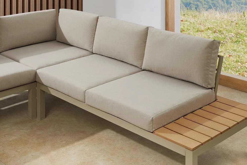 riess-ambiente Sitzgruppe Miami Lounge 240cm Champagner Greige - Bild 3