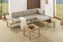 riess-ambiente Gartenlounge-Set ORLANDO 240cm Beige Grau Aluminium Bild 4