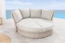 riess-ambiente Loungebett SEATTLE 195cm Greige Polyrattan mit Sonnendach Bild 3
