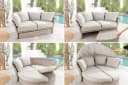 riess-ambiente Loungebett SEATTLE 195cm Greige Polyrattan mit Sonnendach Bild 5
