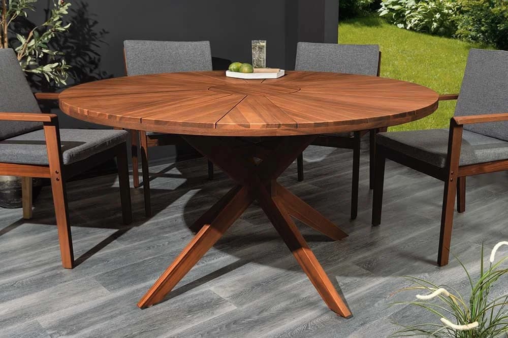 riess-ambiente Gartentisch KOPENHAGEN 140cm braun Akazienholz massiv - Bild 3