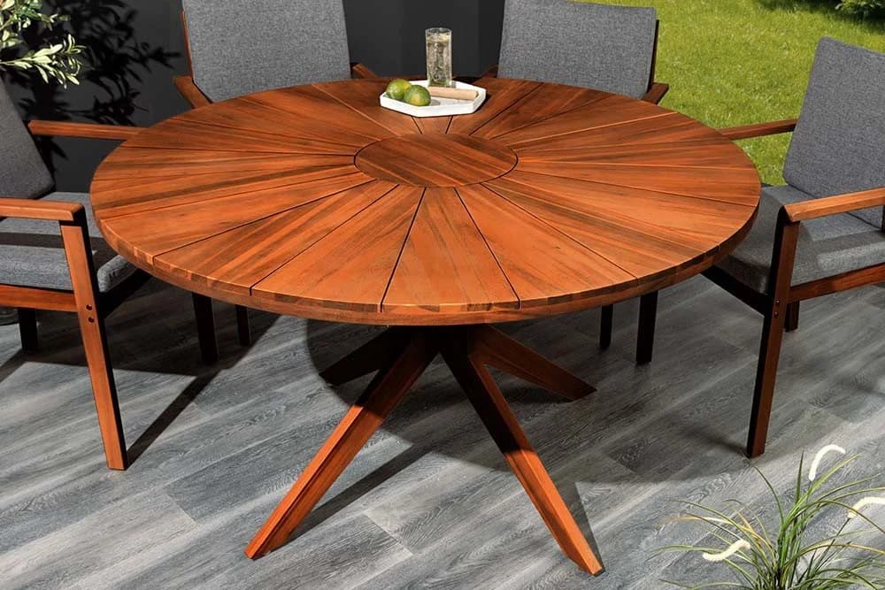 riess-ambiente Gartentisch KOPENHAGEN 140cm braun Akazienholz massiv - Bild 4