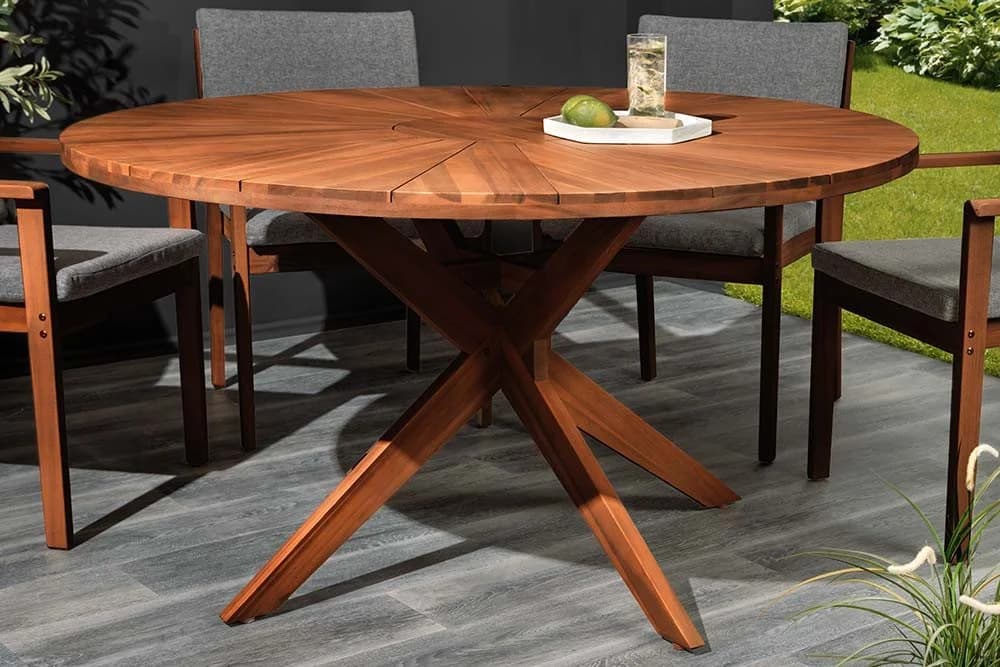 riess-ambiente Gartentisch KOPENHAGEN 140cm braun Akazienholz massiv - Bild 5