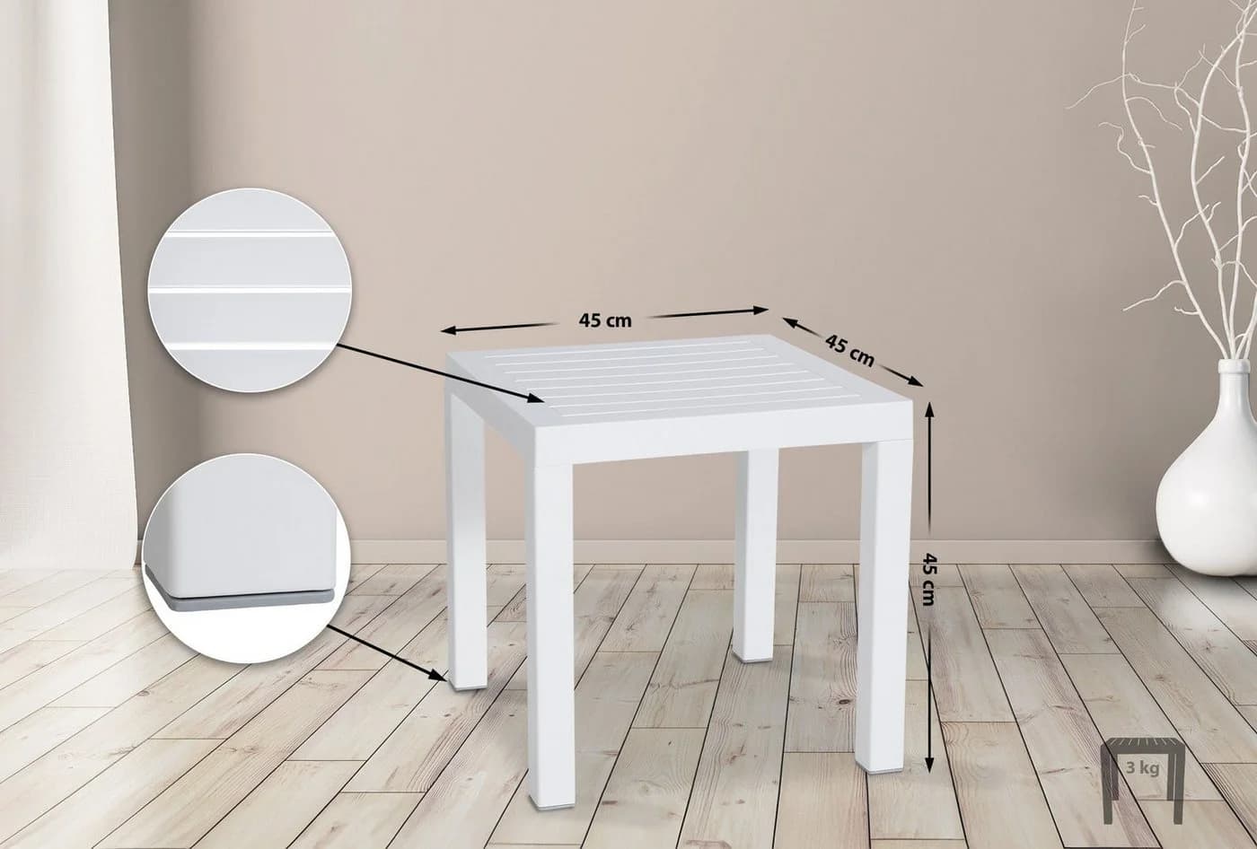 CLP Gartentisch Ocean Kunststoff UV-beständig und wasserfest