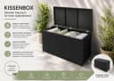 TEICO GROUP Kissenbox Polyrattan Schwarz 300L mit Gasdruckfeder Bild 1