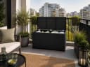 TEICO GROUP Kissenbox Polyrattan Schwarz 300L mit Gasdruckfeder Bild 4