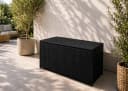 TEICO GROUP Kissenbox Polyrattan Schwarz 300L mit Gasdruckfeder Bild 5