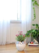 Dekowunder Blumenkasten Vögelchen Weiß Bunt Steingut Bild 3
