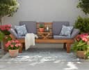 Wohnando Gartenbank Monte Multifunktional Akazienholz Grau Braun Bild 2