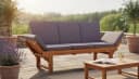 Wohnando Gartenbank Monte Multifunktional Akazienholz Grau Braun Bild 5
