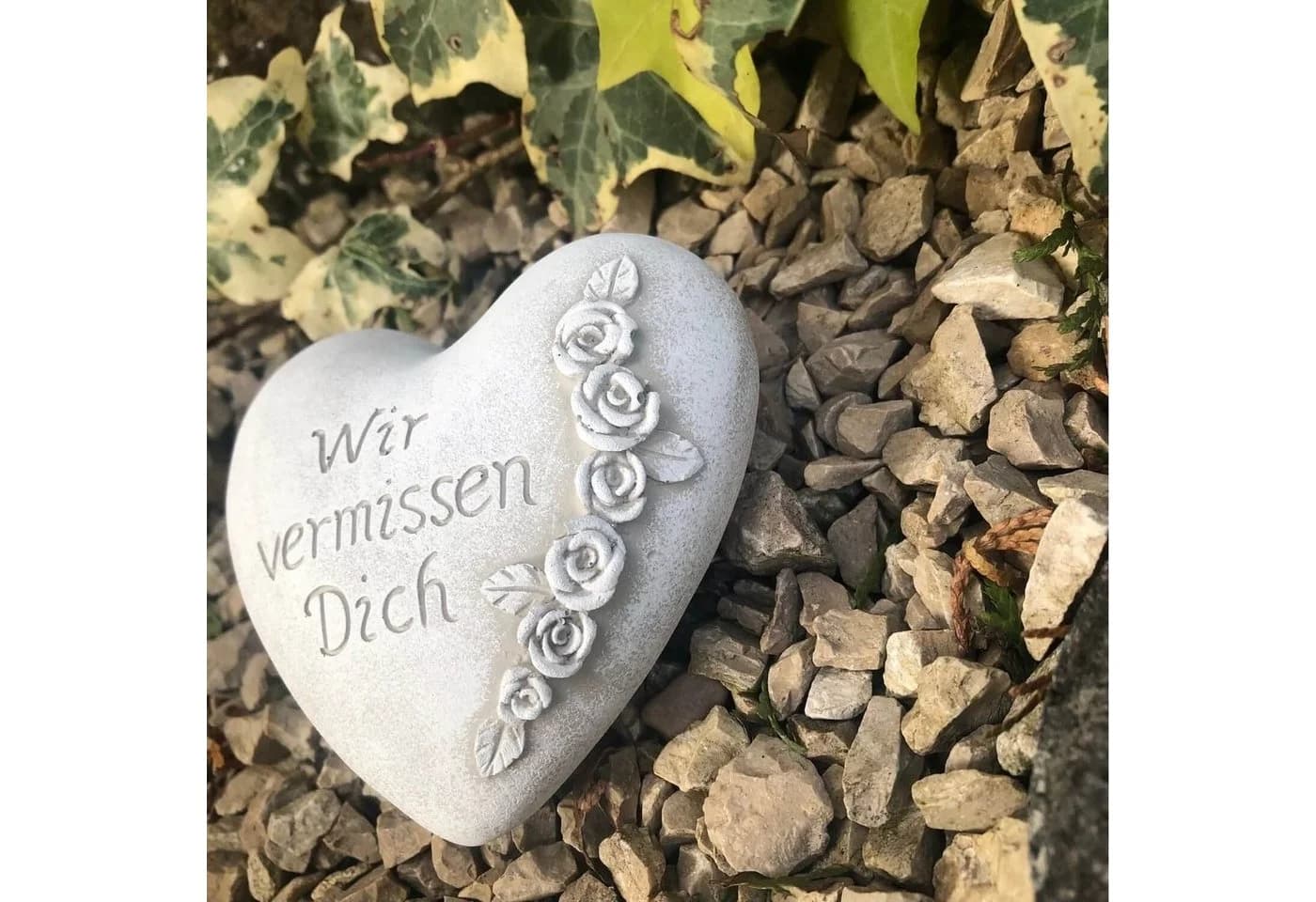 Radami Grabherz Gedenkstein "Wir vermissen Dich" Grabdeko - Bild 3