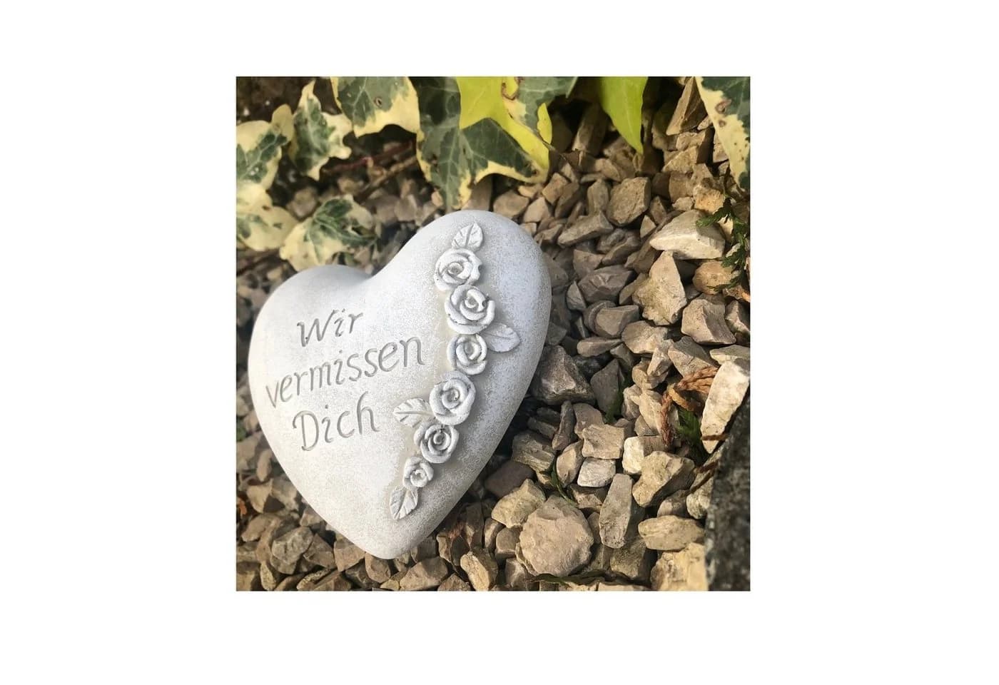 Radami Grabherz Gedenkstein "Wir vermissen Dich" Grabdeko - Bild 4
