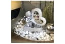 Radami Grabengel mit Herz und Rosen - Antik-Weiß Polyresin Figur Bild 2